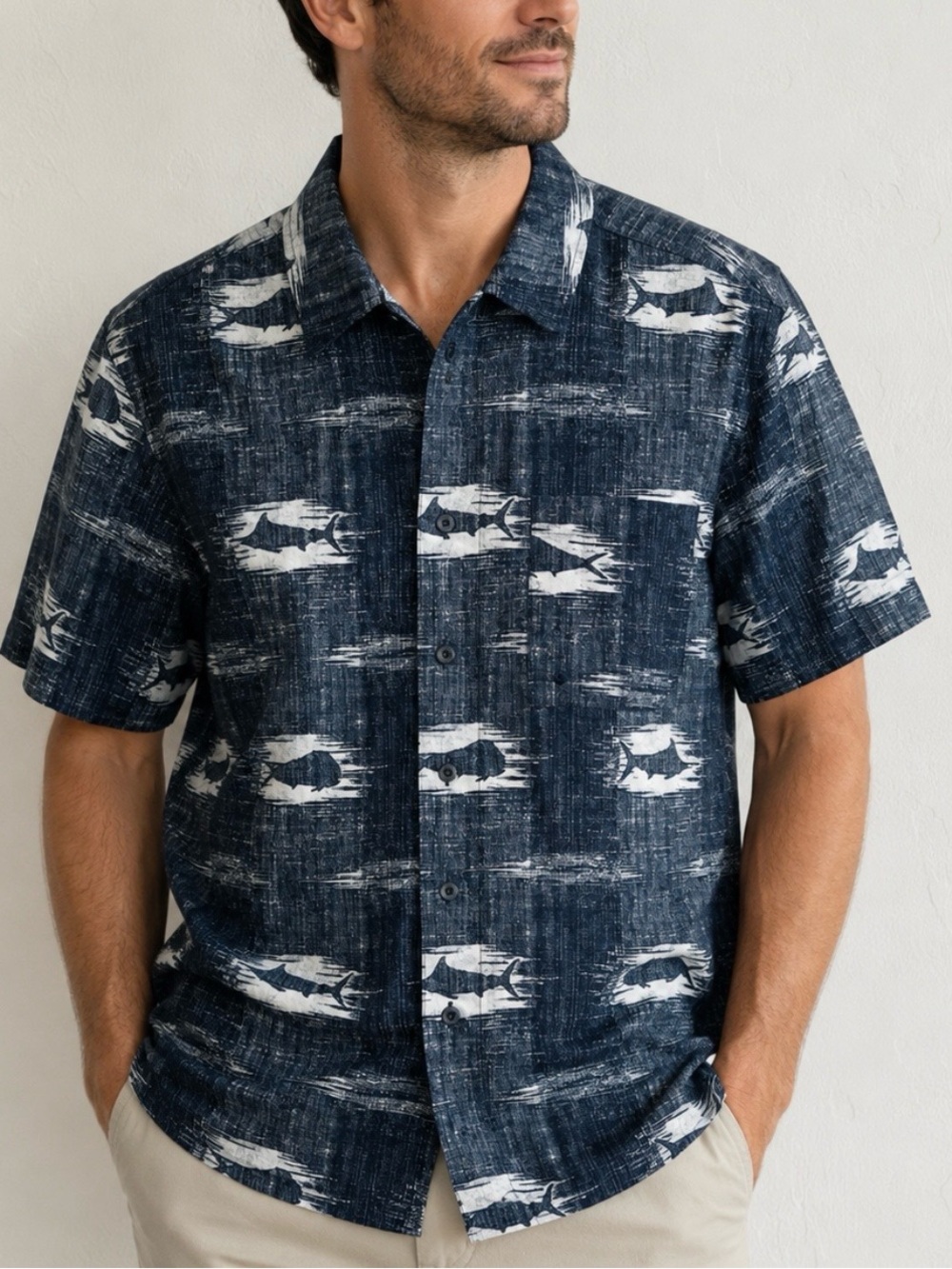 Columbia NWT Trollers Best Blue Marlin Shirt S